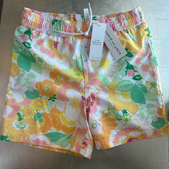 Janie and Jack Other - Janie and Jack Pastel Floral Swim Shorts UPF 50